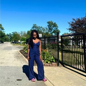 Women's Navy Jumpsuit